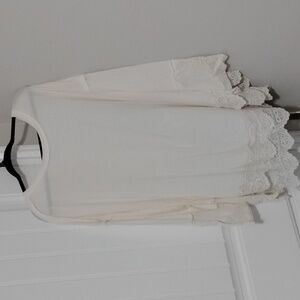 INDIGO THREAD Pieced Knit Lace Top